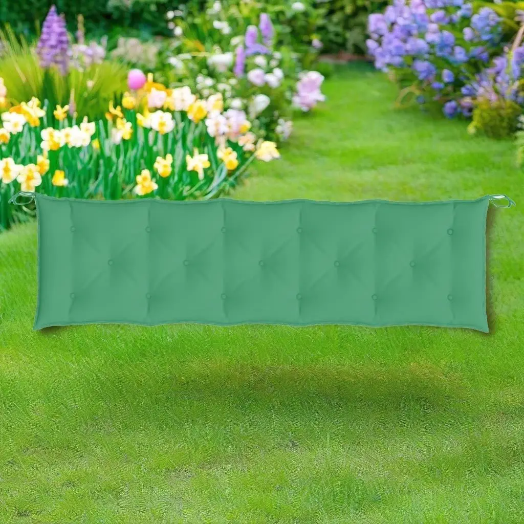 

70.9x19.7x2.8 Green Garden Bench Cushion - Durable Oxford Fabric Outdoor Seating Pad