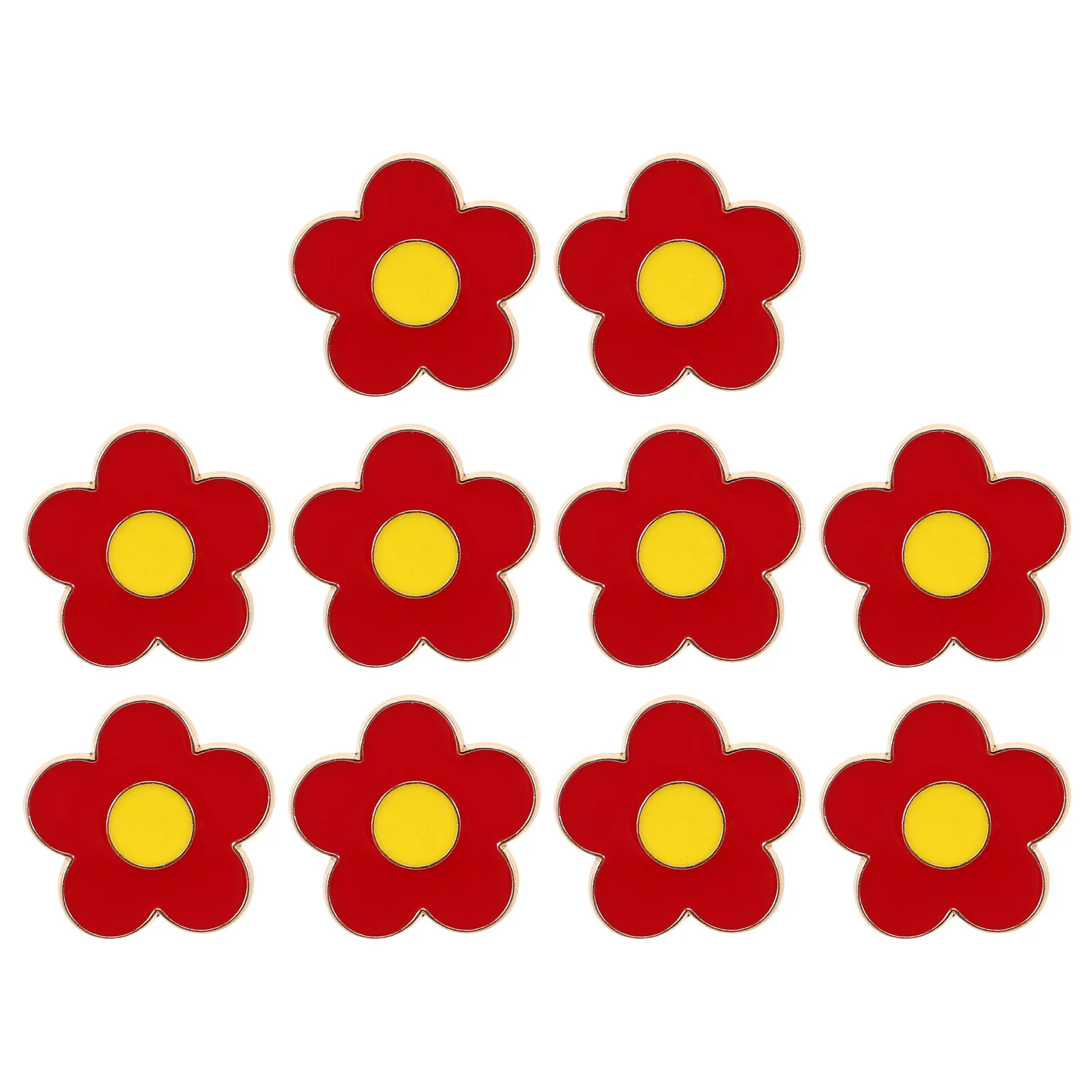 10 pçs flor vermelha lapela broche pino para mulheres vestido terno saco chapéu acessório floral pino crachá flor broches para mulher