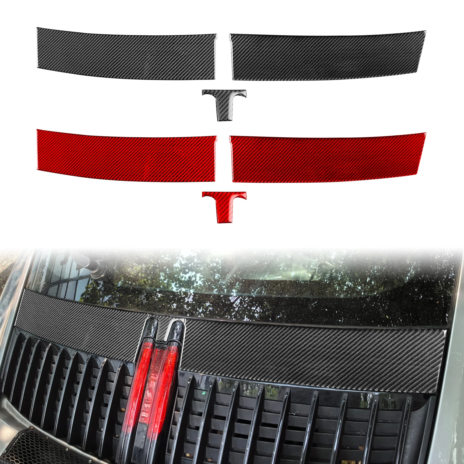 YYG For Porsche 911 992 2019—2023 Carbon Fiber Rearhood Air Vent Outlet Panel Car Interior Accessories Cover Trim Sticker Decal view 3