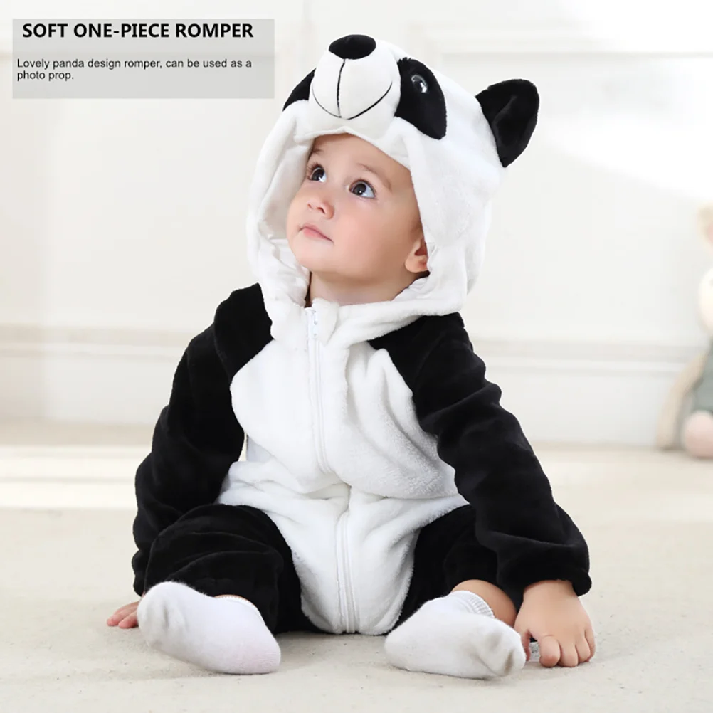 

1Pcs Panda-Shaped Baby Romper One-Piece Jumpsuit Warm Comfortable Soft Material Suitable Indoor Outdoor Photo Prop