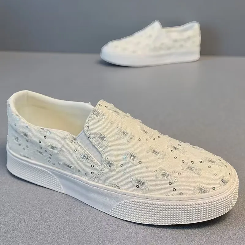 

LiveDay New Men's Breathable Canvas Casual Shoes Skateboard Vulcanized Outdoor Walking Footwear Comfortable Cloth Male Shoes