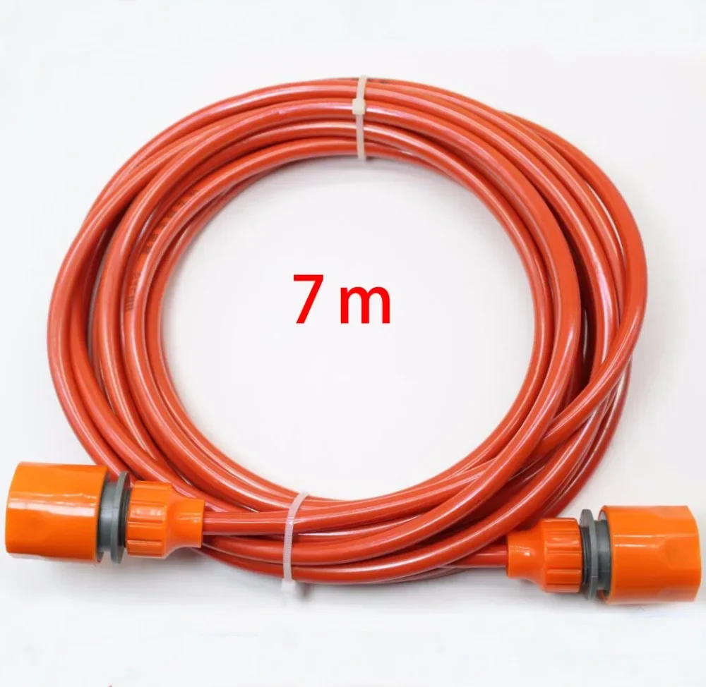 

7 m (23ft) Long Orange PU Polyurethane Hose Pipe With Quick Connector, High Pressure Car Washer Hose Pipe 5mm(ID) x 8mm (OD)