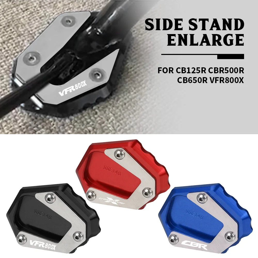 Side Stand Pad Plate For Honda CB125R CBR500R CB650R CBR650R VFR800X Crossrunner CB500F CB500X 2015-2021 Kickstand Enlarger