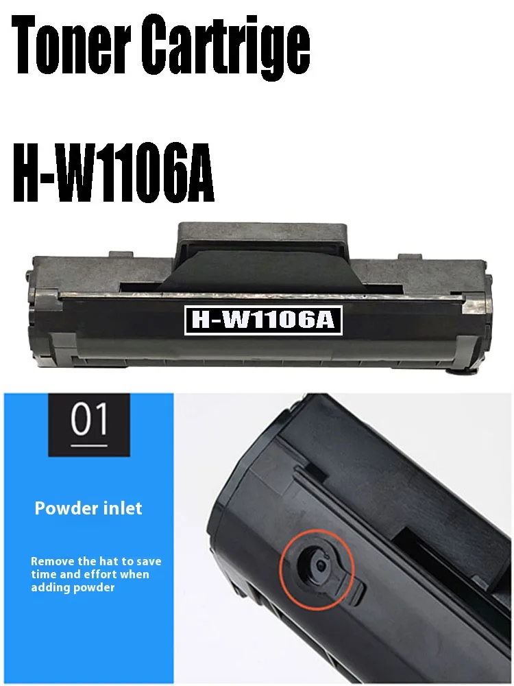 خرطوشة حبر 106A W1106A W1106 1106A متوافقة مع خرطوشة HP Laser MFP 135a 135w 137fnw Laser 107a 107w خرطوشة سوداء عالية الإنتاجية
