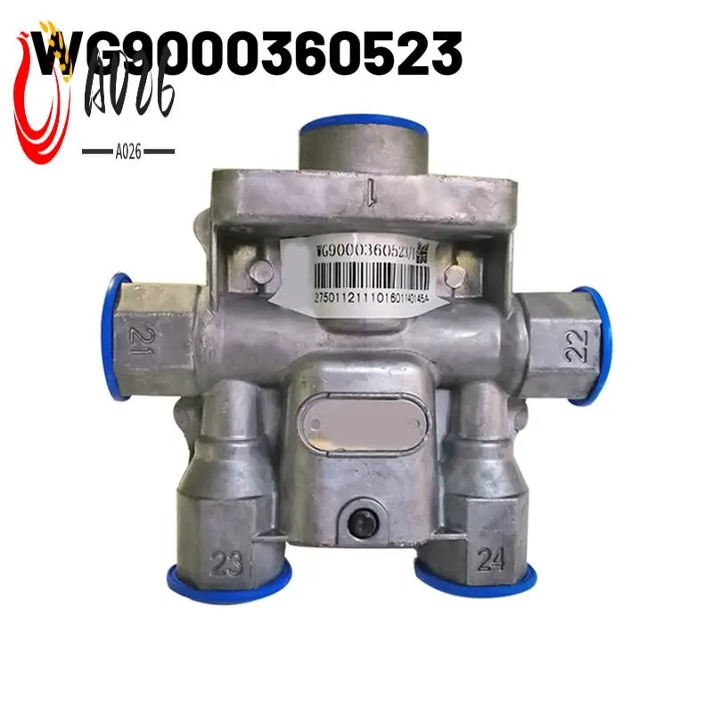 

A026-WG9000360523 Air Dryer Four Circuit Protection Valve Brake Metal Air Brake For Truck For Heavy Duty Hovo HOWO