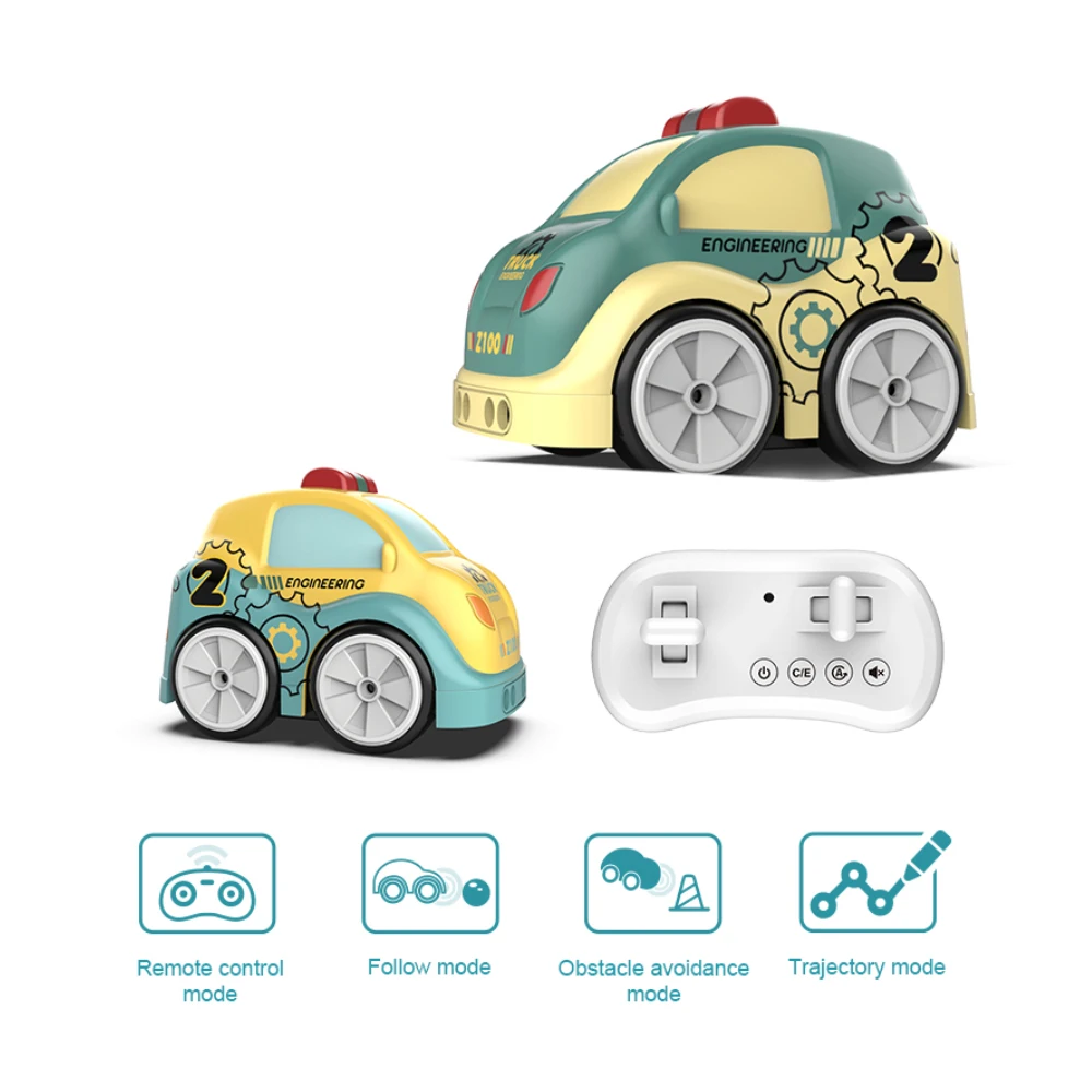 Rc Car Cartoon Interactive Line Following Track Toys Hand Remote Control Induction Wireless Gesture Sensing Best Gift for Kids