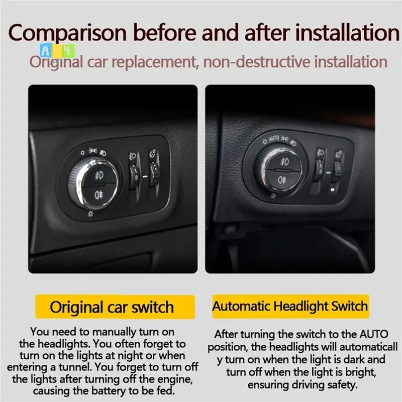 

A04E-Auto Headlight Switch Fog Lamp Control Button Module 13470446 For Opel Corsa For Excellence Ecoflex 2014