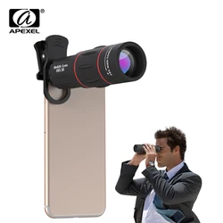 APEXEL 18X Telephoto Zoom Lens Telescope Monocular Mobile Phone Lenses for iPhone Samsung Smartphones for Camping hunting Sports