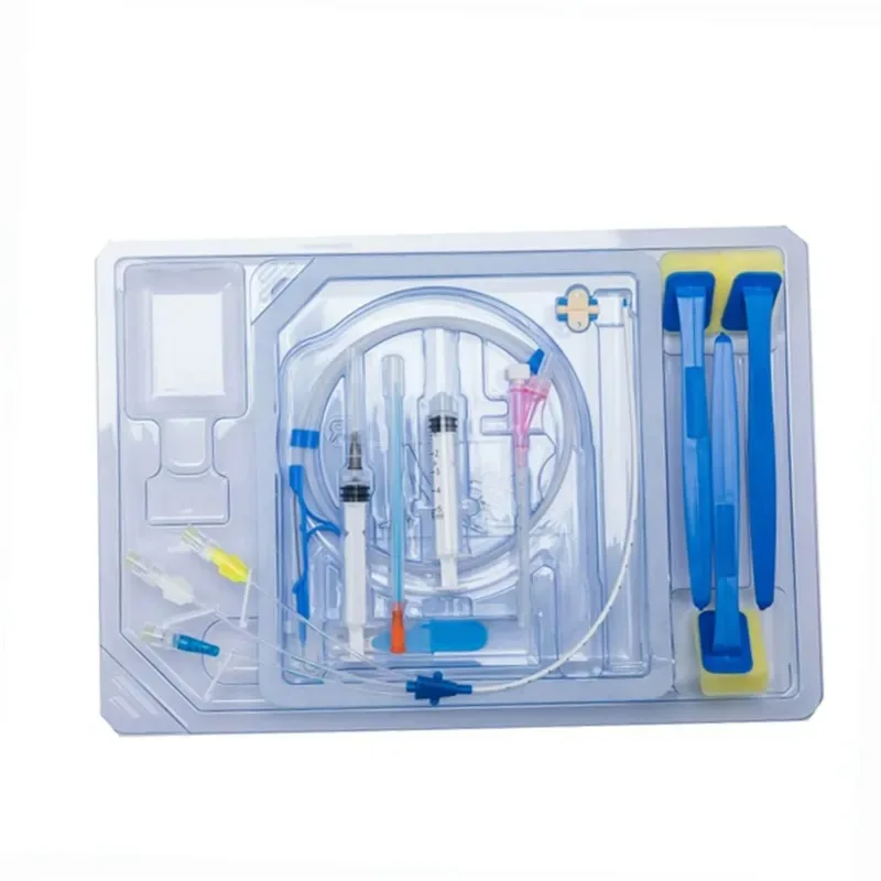 Sterile Disposable Double Lumen CVC Catheter Kit for Hospital Vascular Access