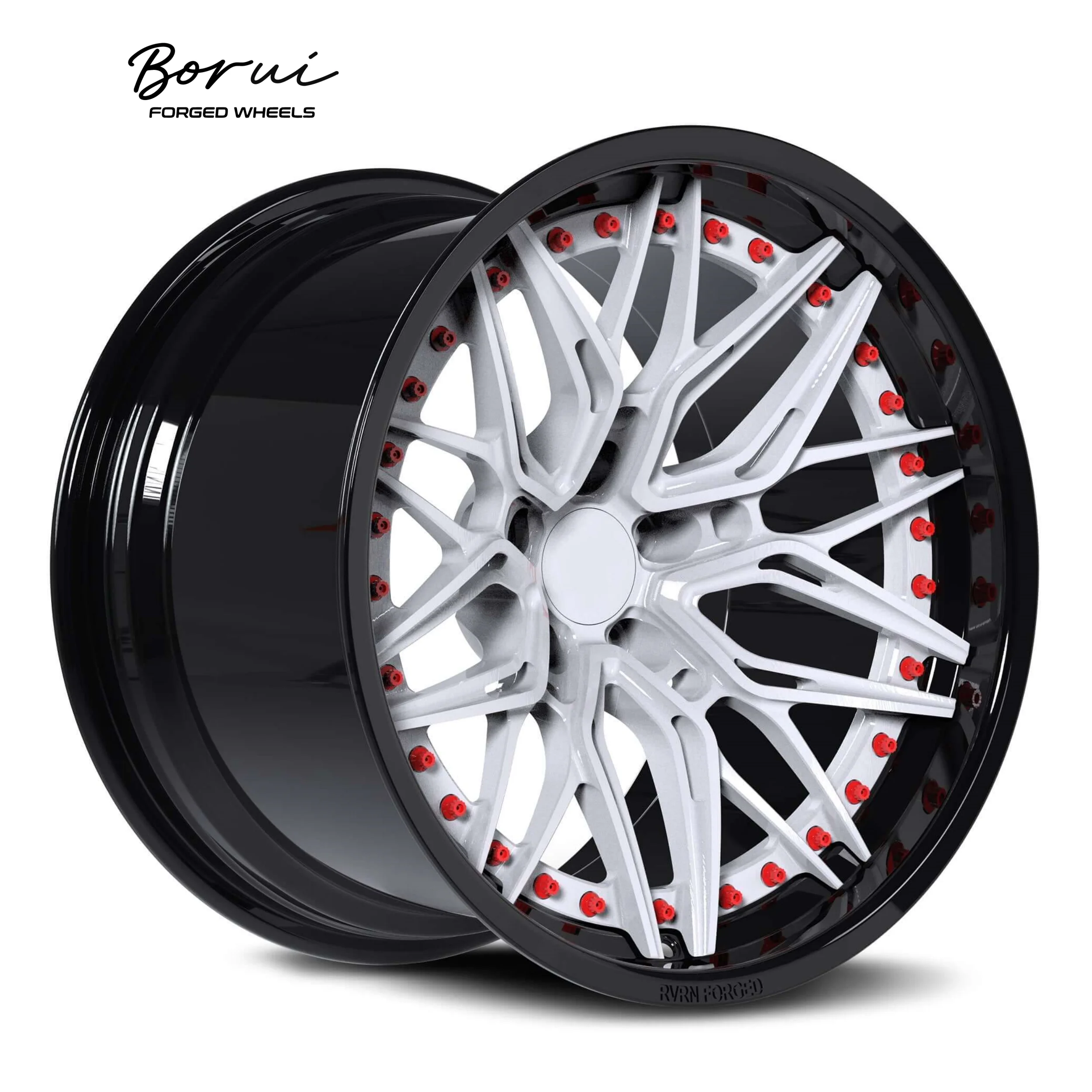 

Borui Forged Wheel High Performance Racing Car Wheel Rims 2 Pieces Forged Aluminium Alloy New Condition PCD 100mm ET 20mm"