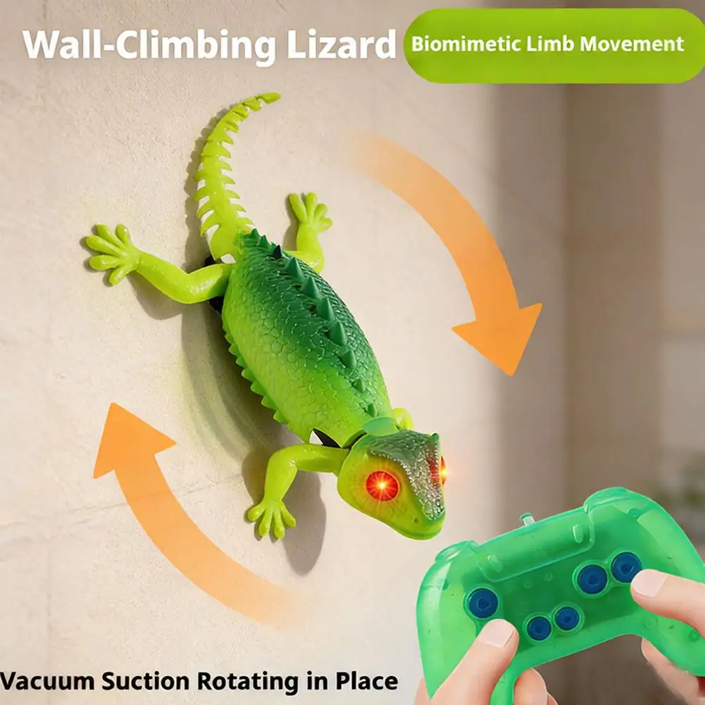Electric RC Gecko Toy Wall Climbing Dual Mode for Floor & Wall Simulation Lizard chameleon Simulation Crawling Robot Toy T2Y8