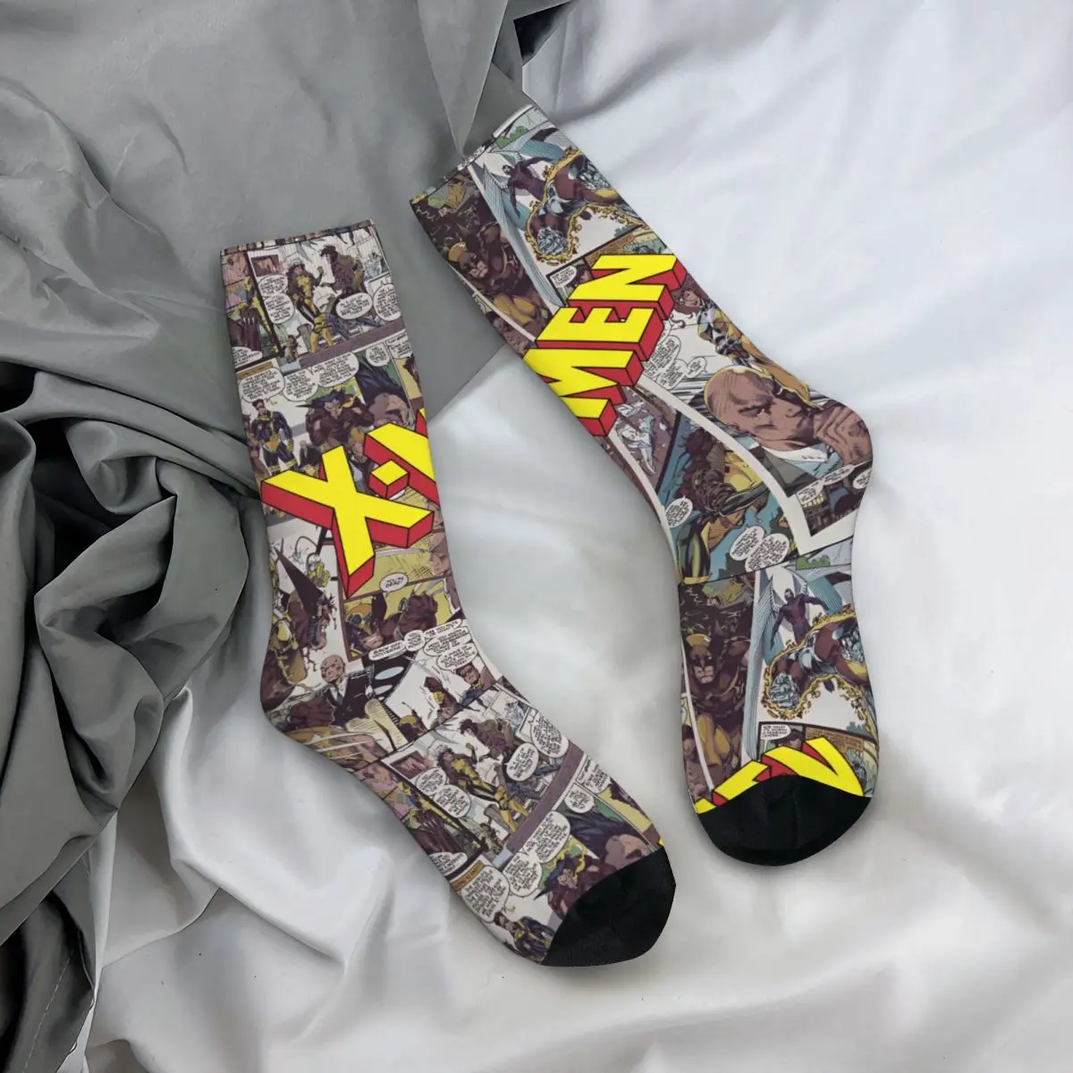 X-Men Wolverine Socks Men Women Funny Happy Xmen Group Socks High Quality Spring Summer Autumn Winter Socks Gifts