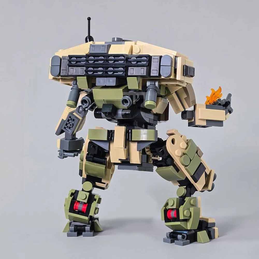 Gra MOC Titanfalleds Scorch Titans Model klocki Mech Robot Ronin-Class Titans Phantom myśliwiec cegły zabawka dla dzieci prezent dla dzieci