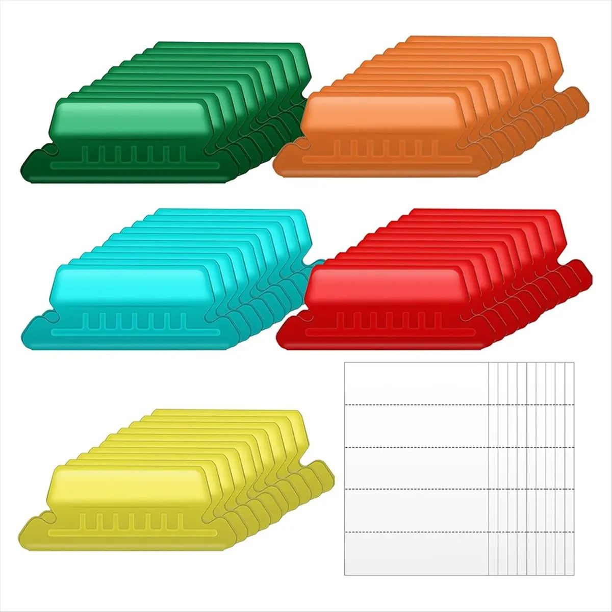 BHBL 50 Pieces Hanging File Folder Labels with 50 Inserts, 2 Inch for Hanging File Folder Labels Hanging File Labels A