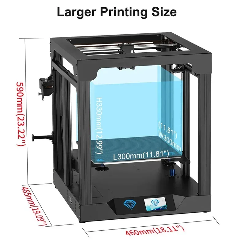 

TWOTREES SP-5 professional multi-function large size machine PLA/PETG/PCL 3d printing impresora 3d metal printer