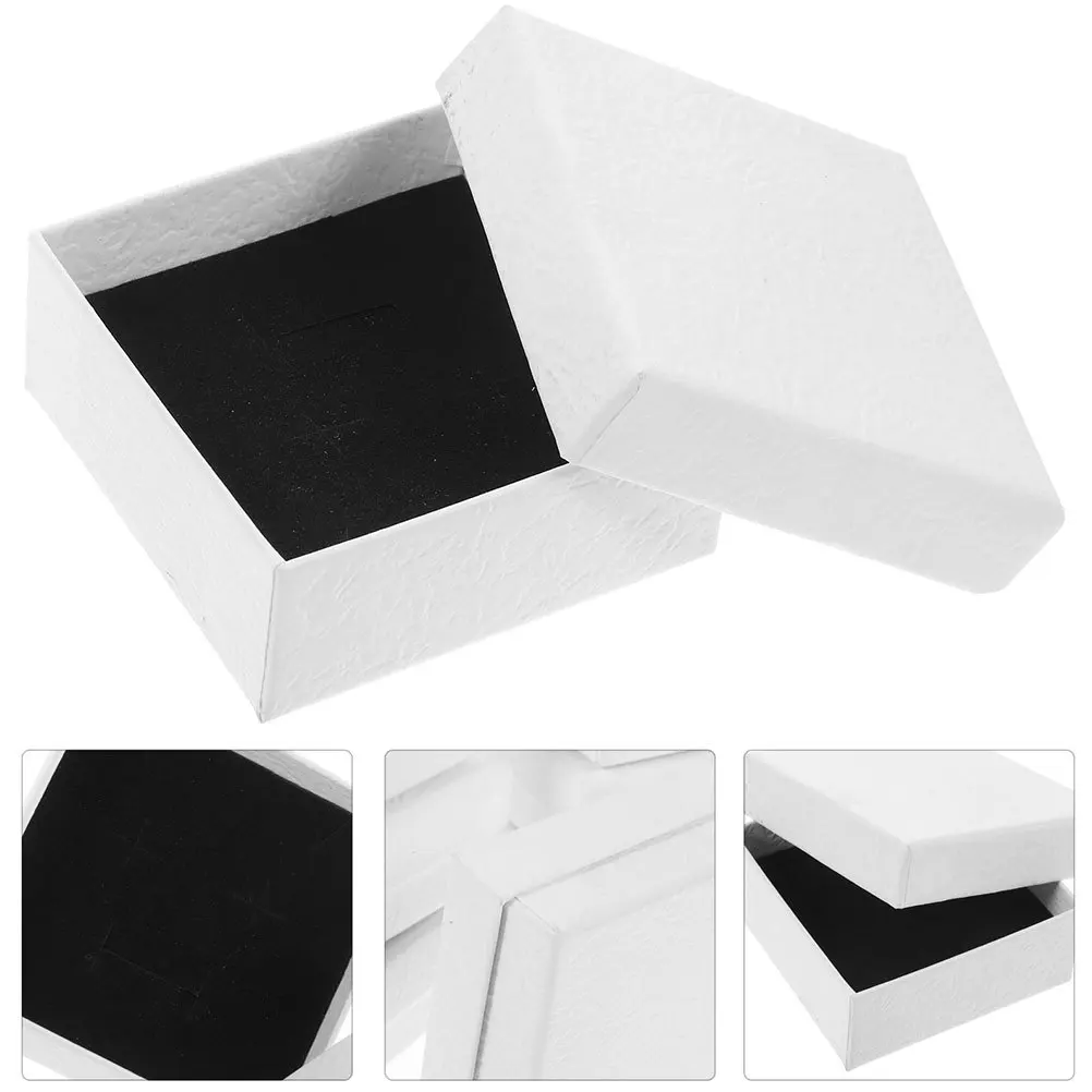 

12pcs Jewelry Box Solid Color Sponge Liner Multi-Use Storage For Rings Necklaces Bracelets Earrings Wedding Valentine Gift