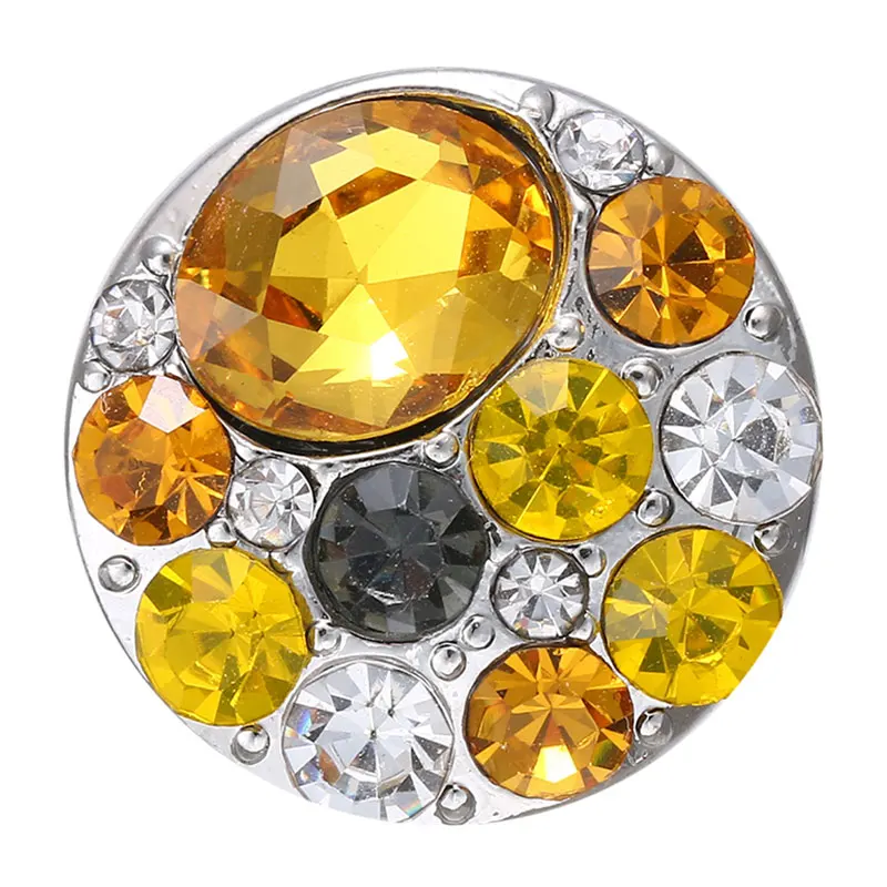 New Colorful Rhinestone round 18mm snap buttons fit 18mm snap jewelry DIY jewelry wholesale image 6