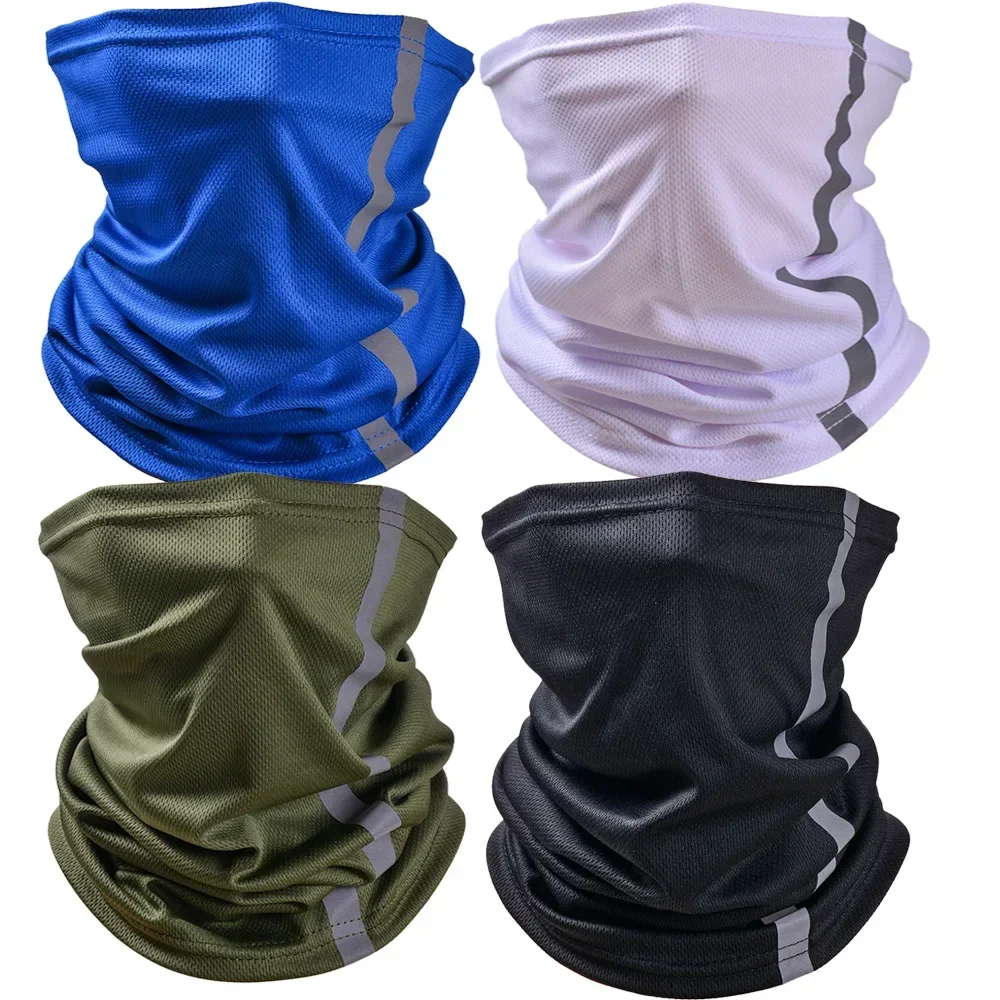 Reflective Cycling Bandana Face Cover for Men and Women, Anti-UV Face Scarf, Windproof, Outdoor, Snowboard Neck Warmer, Ski Mask