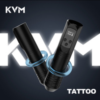 KVM Wireless tattoo machine Stroke 4mm tattoo pen 4 gears 2000mah 3-12v Plum Blossom Pan Structure for tattoo supplies