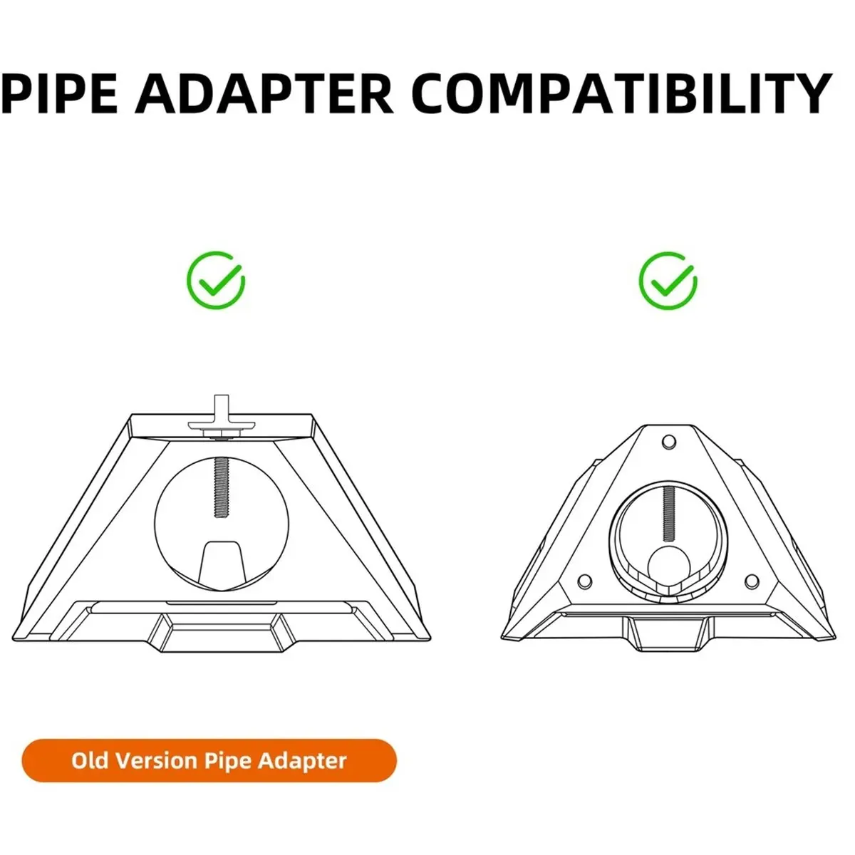 update. For Starlink Mini Tripod Adapter 2025 Version, New/Old Pipe Adapters 1/4
