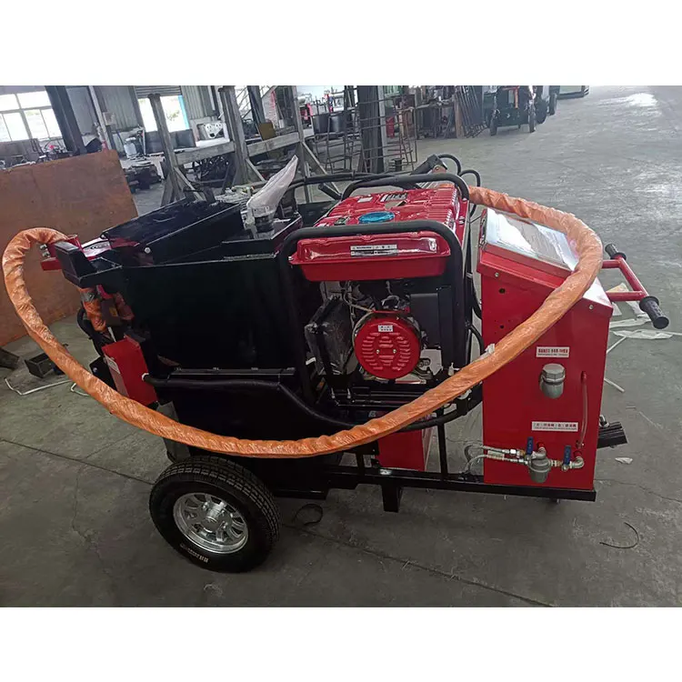 Mobile Crack Filling Machine With Generator Electric Hose And Asphalt Hot Melt System For Road Repair