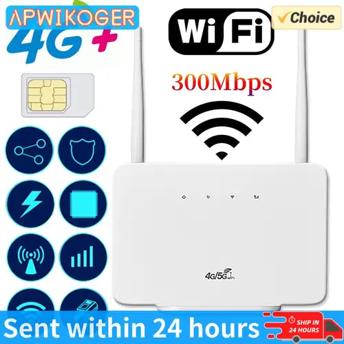 Enrutador inalámbrico 4G, 300Mbps, 4G, LTE, CPE, módem, antena externa con ranura para tarjeta Sim, enchufe europeo para viajes en casa y trabajo