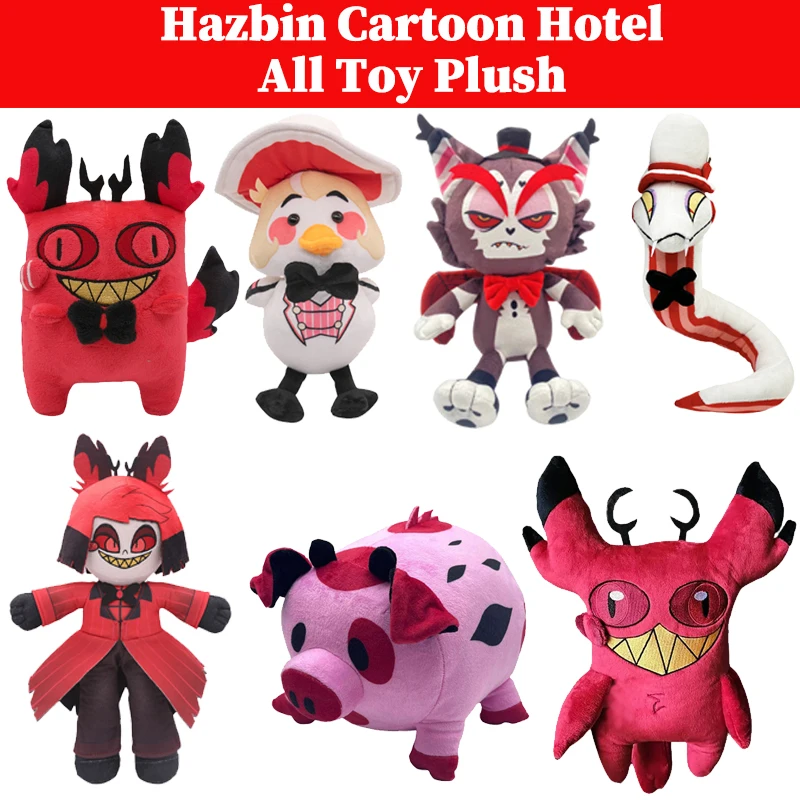 Jouet en peluche de dessin animé pour enfants, gros pépites, over, Alastor, Husk, Lucifer, Tyx, Hell Inn, accessoires de cosplay, mascotte en peluche douce