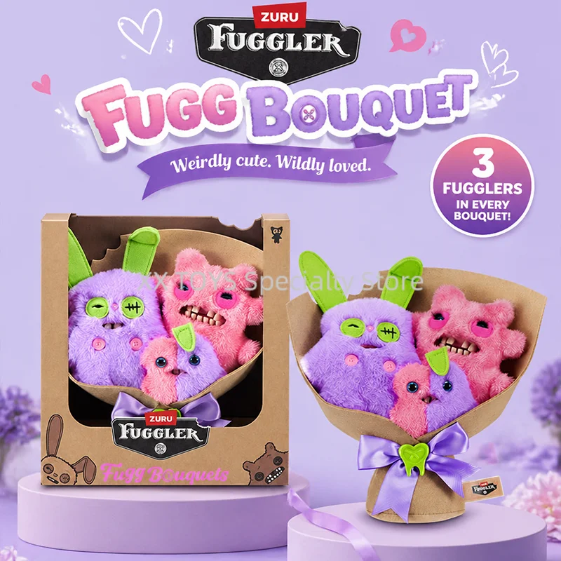 

ZURU FUGGLER Fugg Bouquets Original Funny Plush Flower Toy Collectible Soft Stuffed Animal Children Birthday Gift Valentines Day