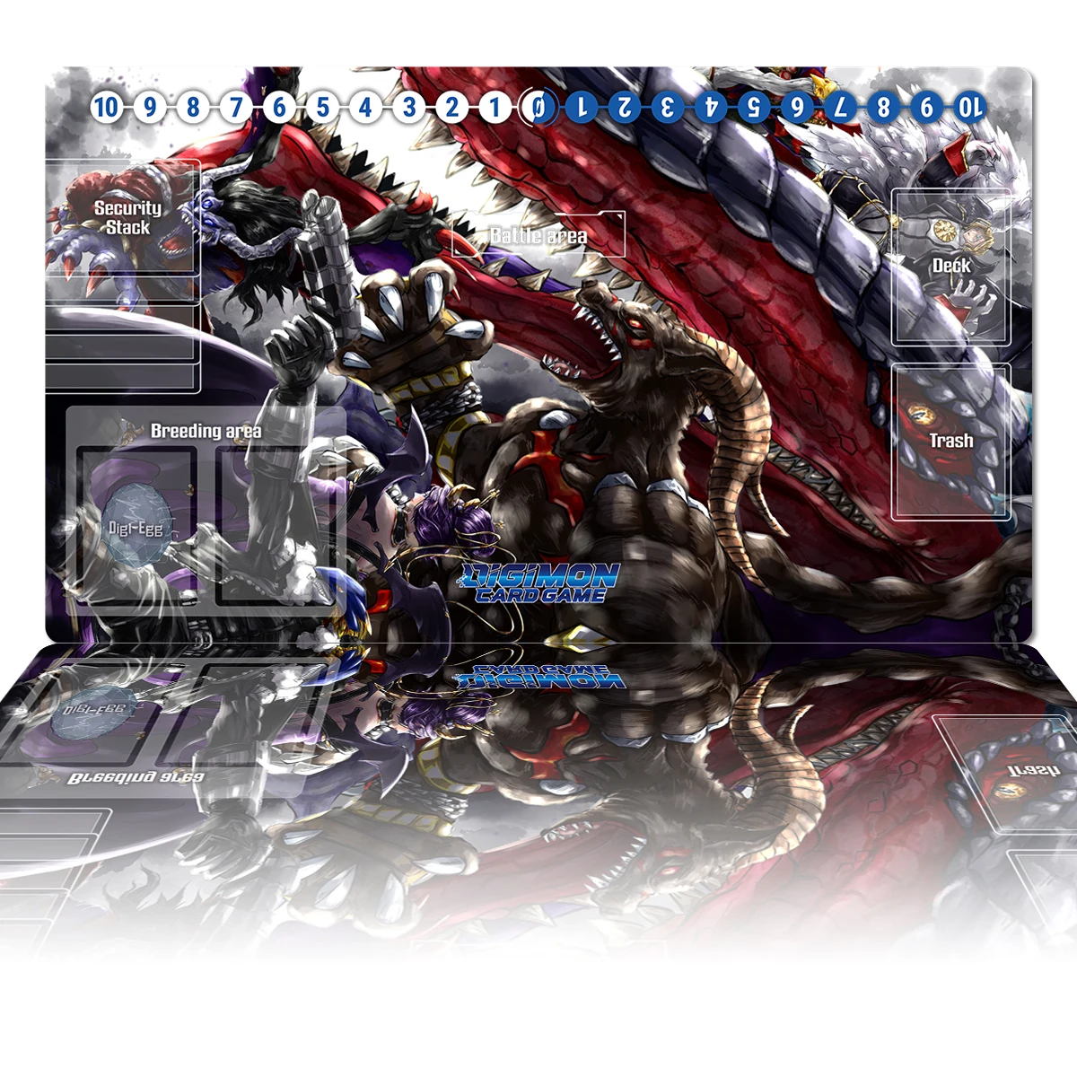Digimon Playmat Seven Great Demon Lords DTCG CCG Настольная игра Коллекционный коврик для карточных игр Аниме Коврик для мыши На заказ Настольный коврик Зон Бесплатная сумка
