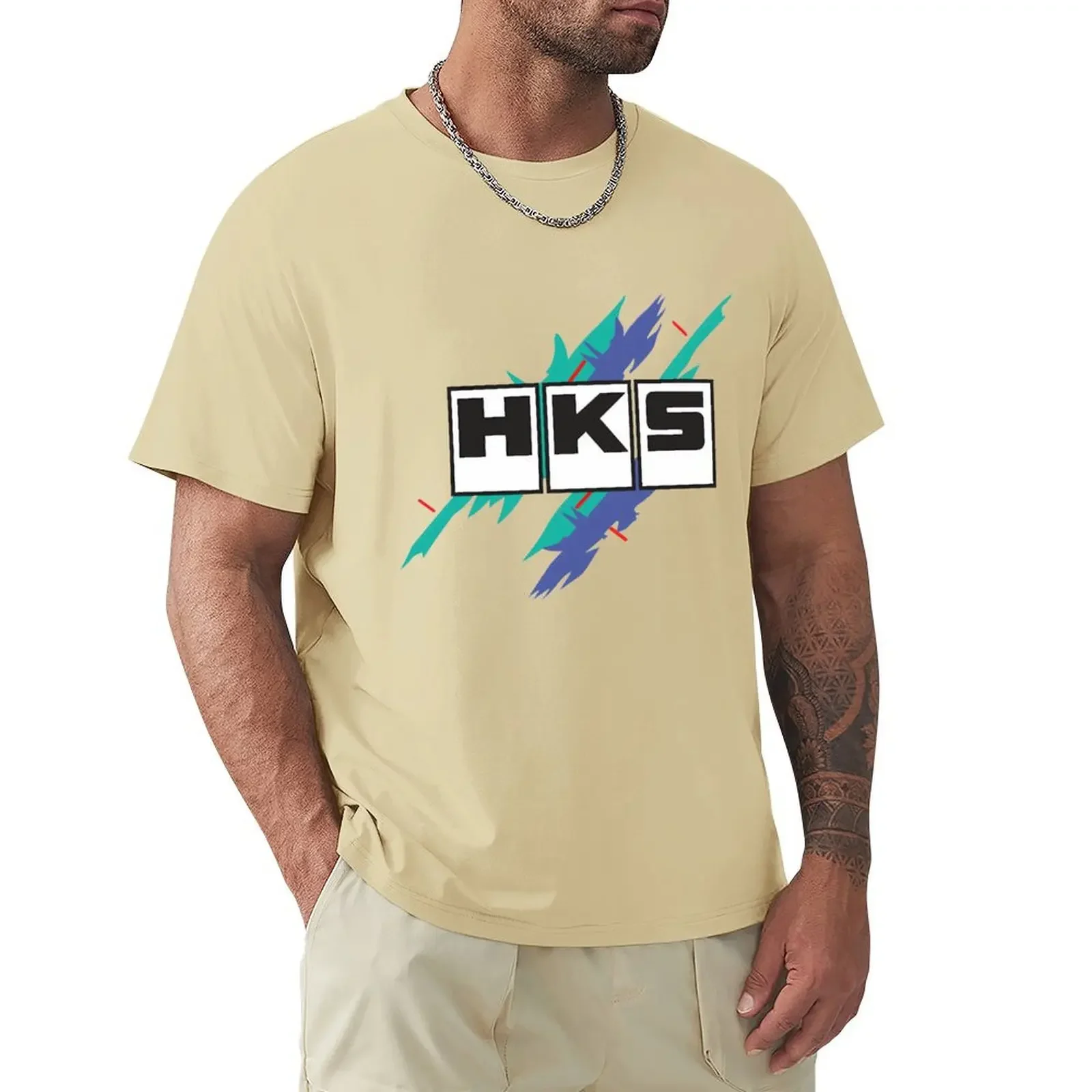 Mens T-shirt Euro Size TOPS Limited HKS Power And Sportser Performance Turbo Logo Unisex Tee-shirt Women Top Tees