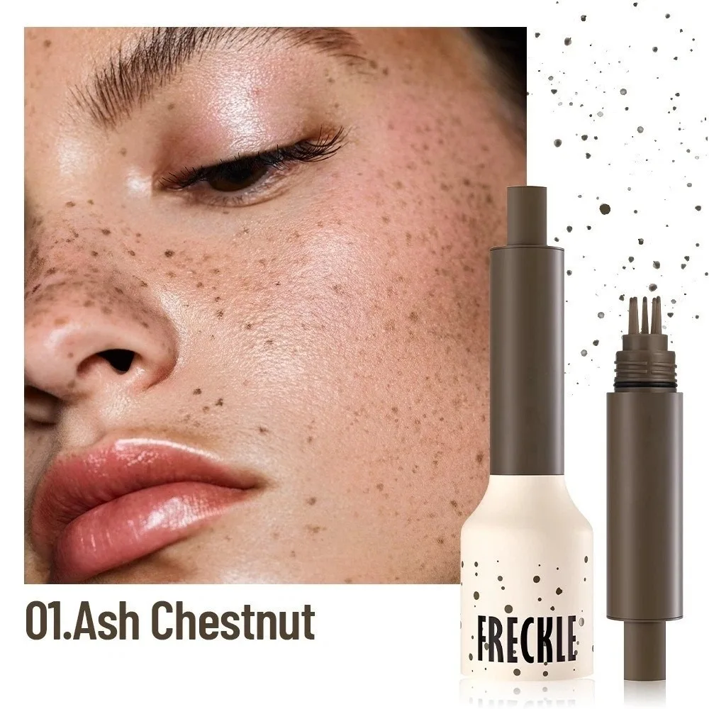 Waterproof Temporary Freckles Stamp Pen Sweatproof Light Coverage Faux Freckle Pen 5-Point Quick Dry Makeup Freckle Pen