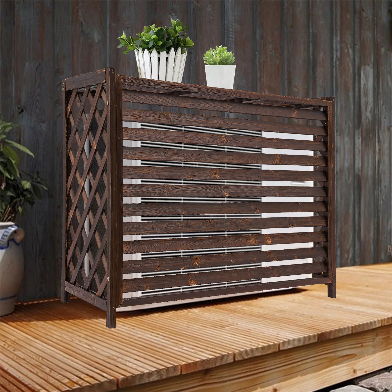 

Изысканные декоративные накладки для кондиционера в ретро-стиле из карбонизированного пропитанного дерева