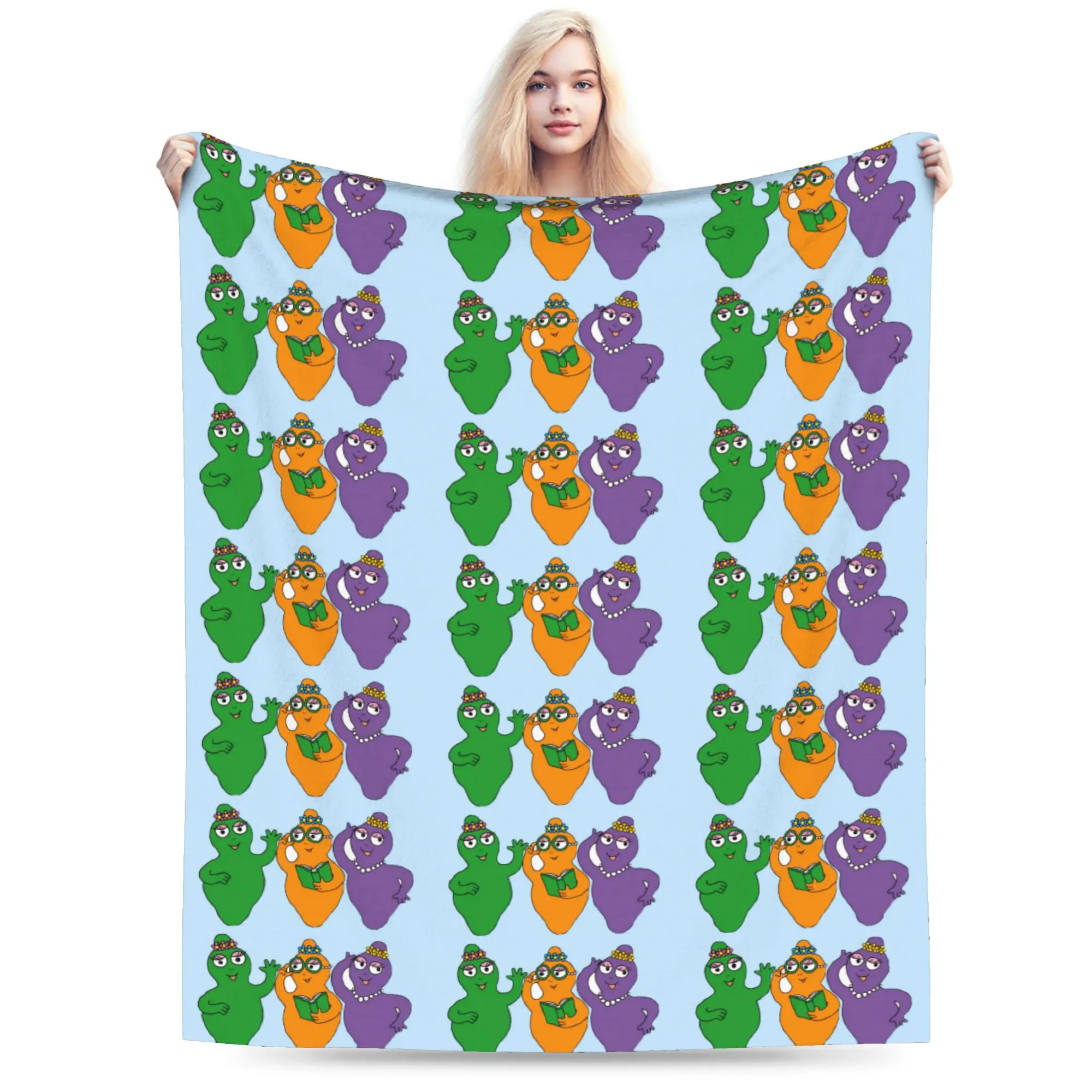 Barbapapa Barbamama Blanket  Travel Flannel Throw Blanket For Couch Bed Warm Soft Custom Quality Bedspread Birthday Gift