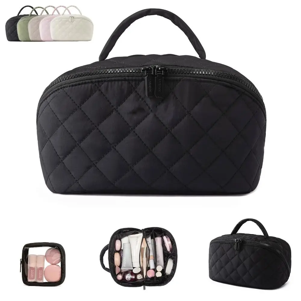 Gifts Wide Open Woman Makeup Bag Lay-Flat Water-Resistant Festivalment Makeup Bags Toiletry Bags for Toiletries & Brushes