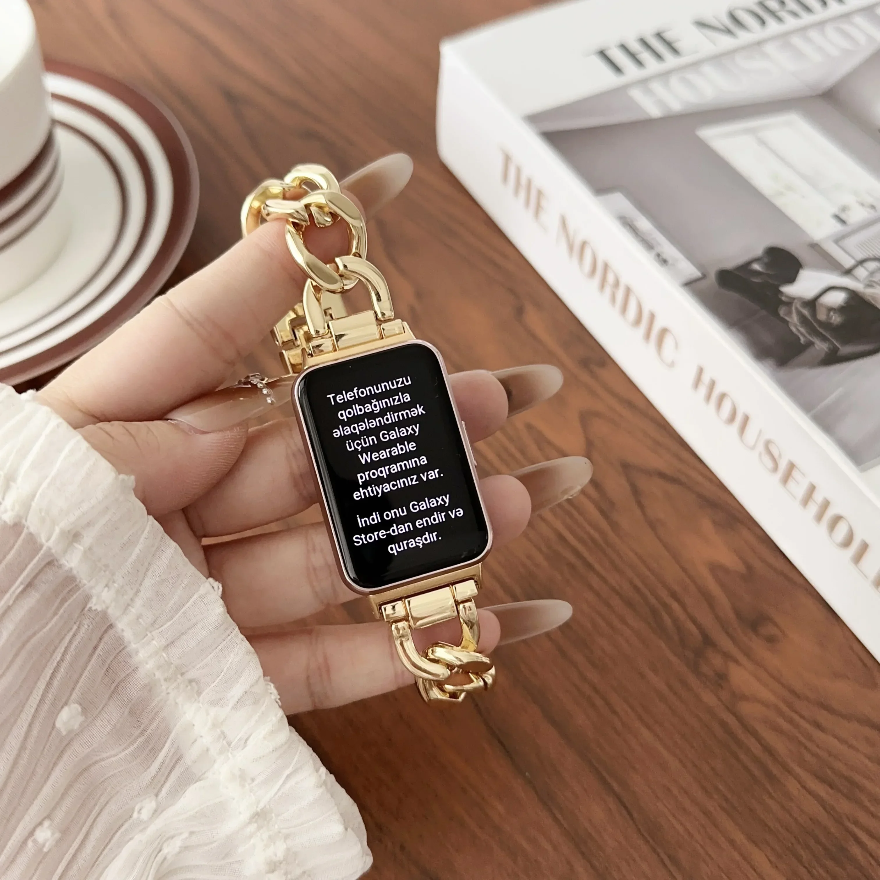 Cinturino in acciaio inossidabile per Samsung Galaxy Fit 3 Cinturino in metallo per Samsung Galaxy Fit 3 SM-R390 Accessori per cinturini da cowboy