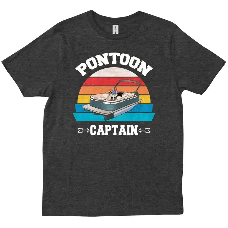 Pontoon Captain Dad Son Present Boat For Fathers Day T shirt