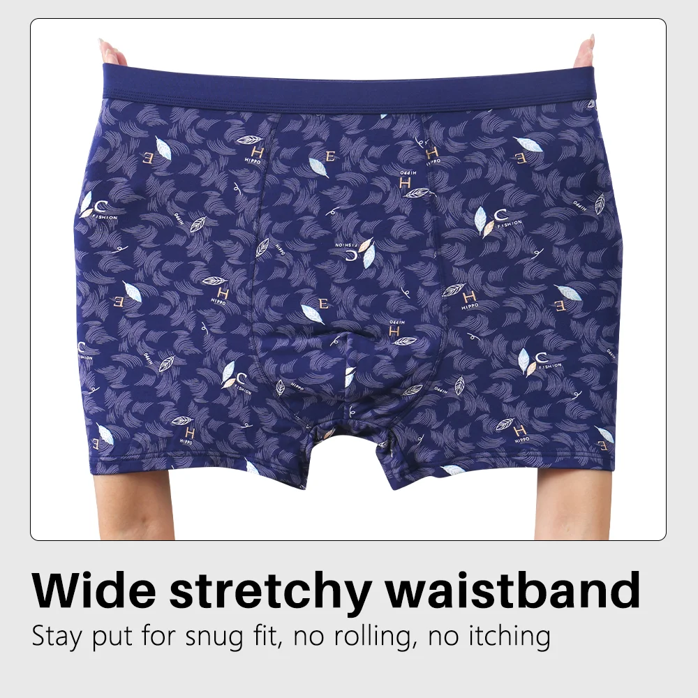 5Pcs Sexy Men Underwear Boxers Men's Panties Lingerie Breathable Printed Male Underpants Plus Size Man Boxer Briefs Mens Trunks
