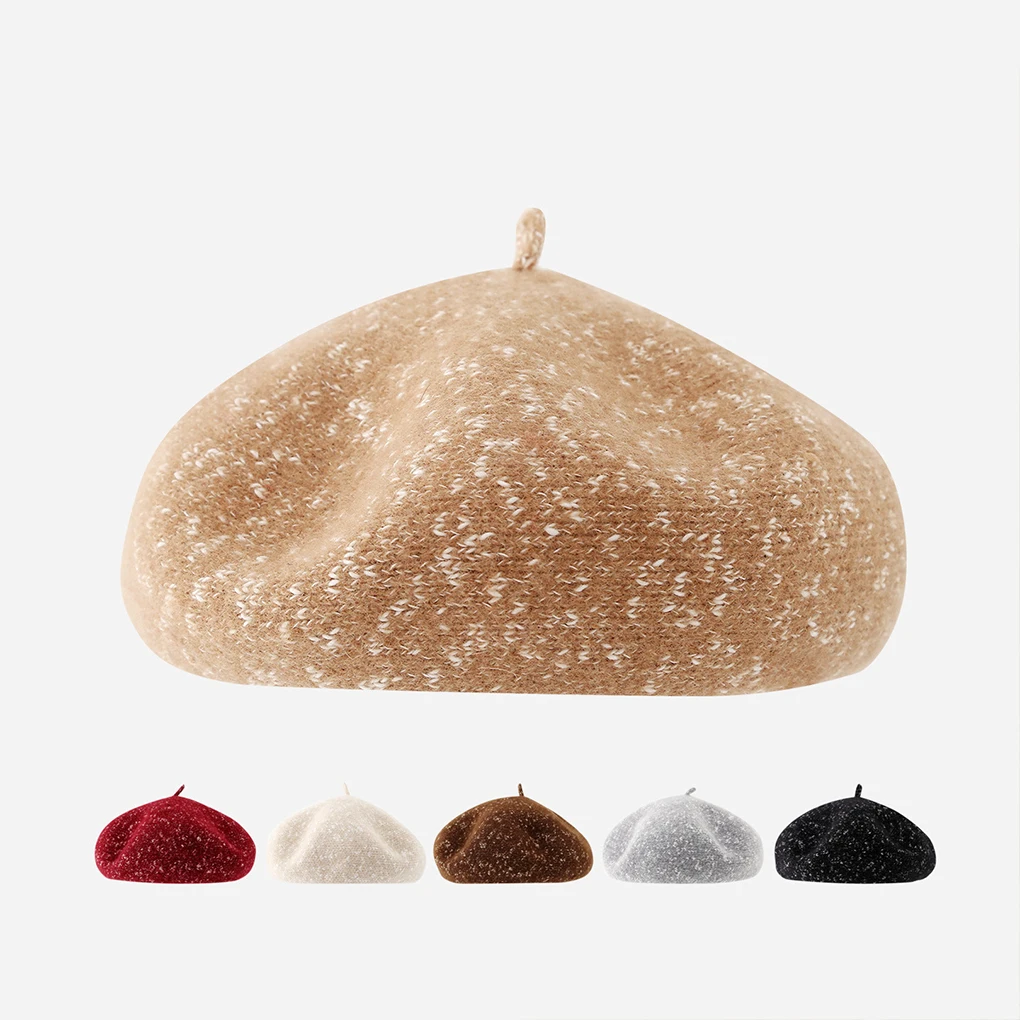 

Новые винтажные шерстяные женские береты, вязаные теплые британские шапки-бини, эластичные шапки художника в корейском стиле, зимние шапки