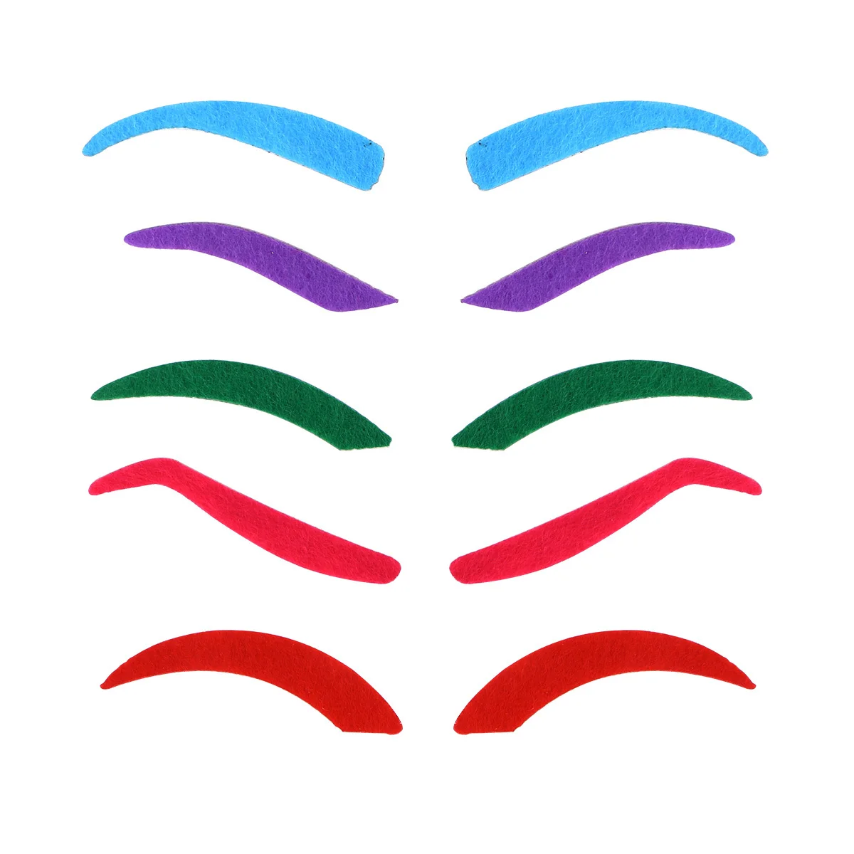 5Pcs Halloween Eyebrows 4 Kinds 5 Colors Fox Witch Corpse Cosplay Costume Accessory Masquerade Party Props Halloween Eyebrows