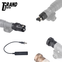 Tactical Airsoft Metal Tail Cap Constant-On & Remote Switch - Compatible Surefir M300/M600 Flashlights - Hunting Light Accessory