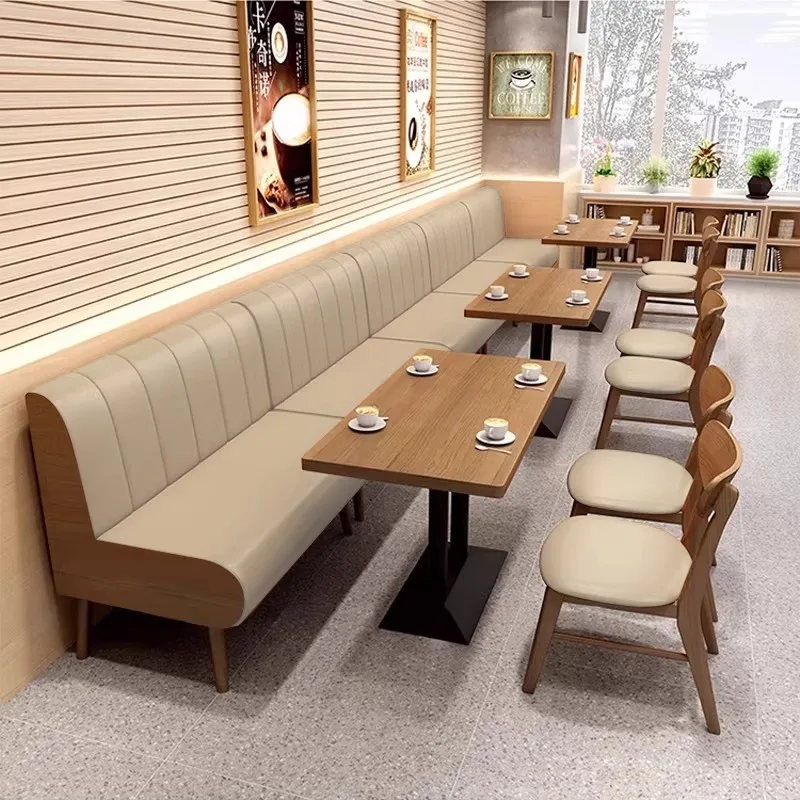 Customized Commercial Restaurant Booth Seating Leather Upholstered Banquette Sofa Wooden Frame For Cafe Coffee Shop Project