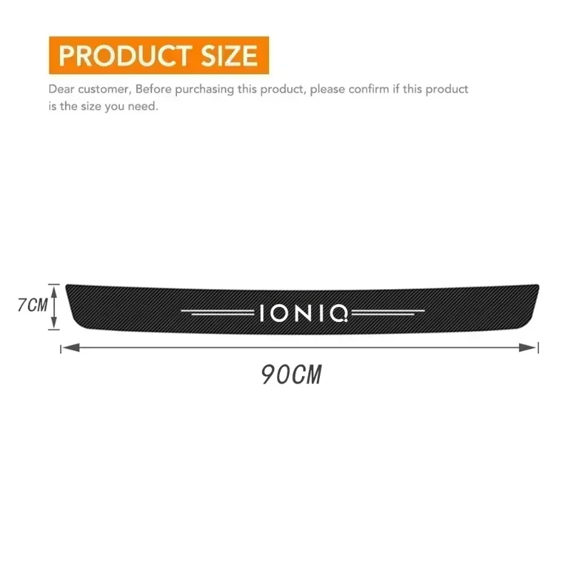 1Pc Car Rear Trunk Bumper Guard Protective Sticker for Hyundai I20 CRETA IONIQ KONA GETZ Elantra Sonata Tucson Logo Accessories