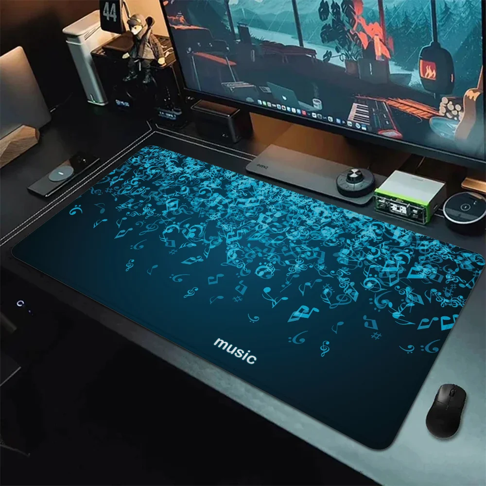 Music Note Mousepad Gamer 900x400 Diy Gaming Computer Mat Extended Pad Gaming Setup Accessories Mouse Mats Desktops Keyboard Xxl