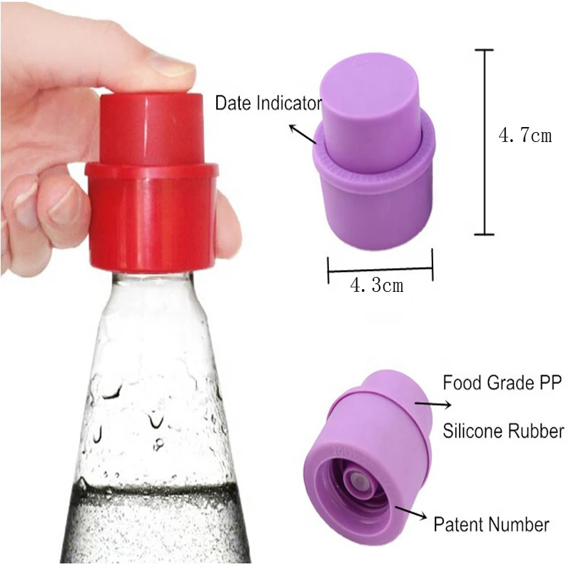 Vacuum Soda Stopper Fresh Keeping Cap Summer Soda Cap Bottle Stopper Bar Accessories Bottle Tools Drinking Saver Pump Cap