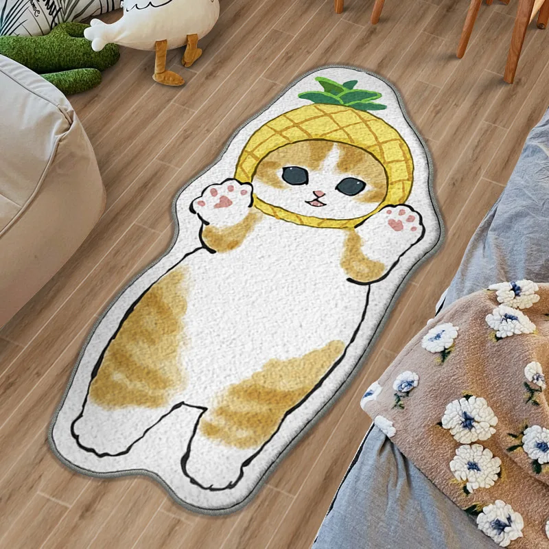 

Cartoon Shaped Imitation Cashmere Cat Bedroom Carpet Bedside Rugs Lovely Girl Heart Living Room Hot Children's Room Decor Mat