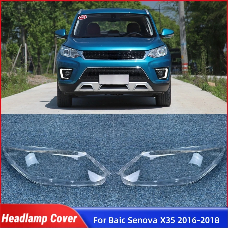 

For Baic Senova X35 2016 2017 2018 Car Gadgets Front Lamp Cover Glass Lens Car Front Headlight Lens Cover Lights Shell