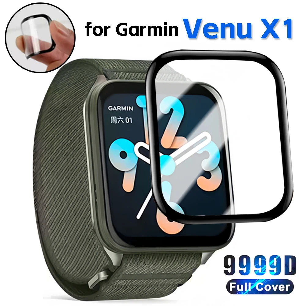 

12/3/5PCS Full Coverage Screen Protector for Garmin Venu X1 Samrtwatch Anti-Scratch HD Clear Protective Film for Venu X1 Pmma