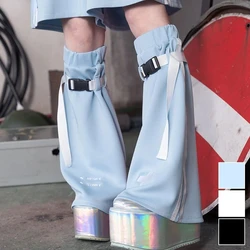 Gothic Harajuku Leg Warmers Japanese Y2k Grunge Sweet Cool Designs Tie Spice Girl Student Cute Mid-Calf Stacked Socks Set Women