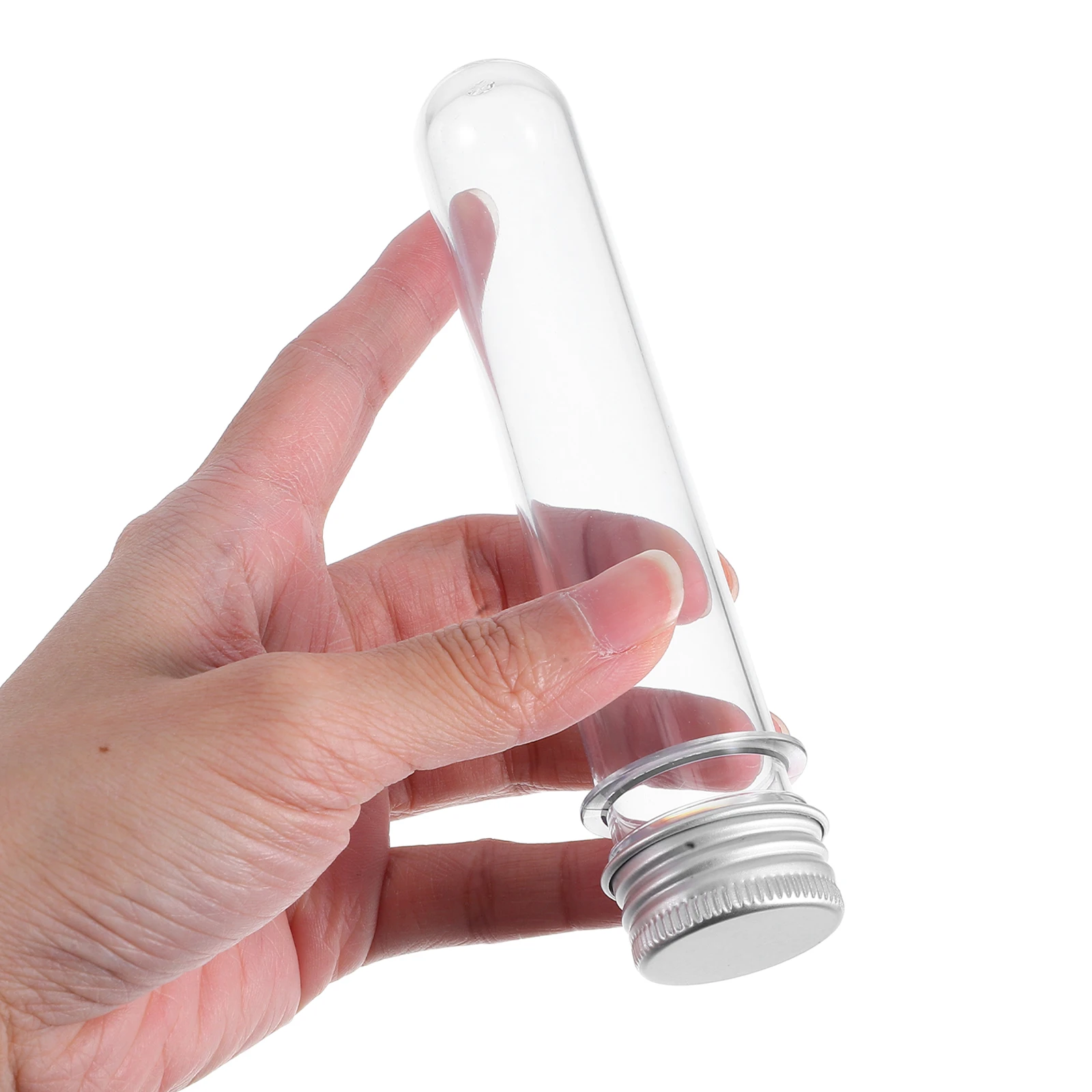 

20pcs Test Tube Bottle Clear Plastic 40ml Storage Tubes Leak Proof Capsules for Skincare Serum Face Mask Empty Refillable