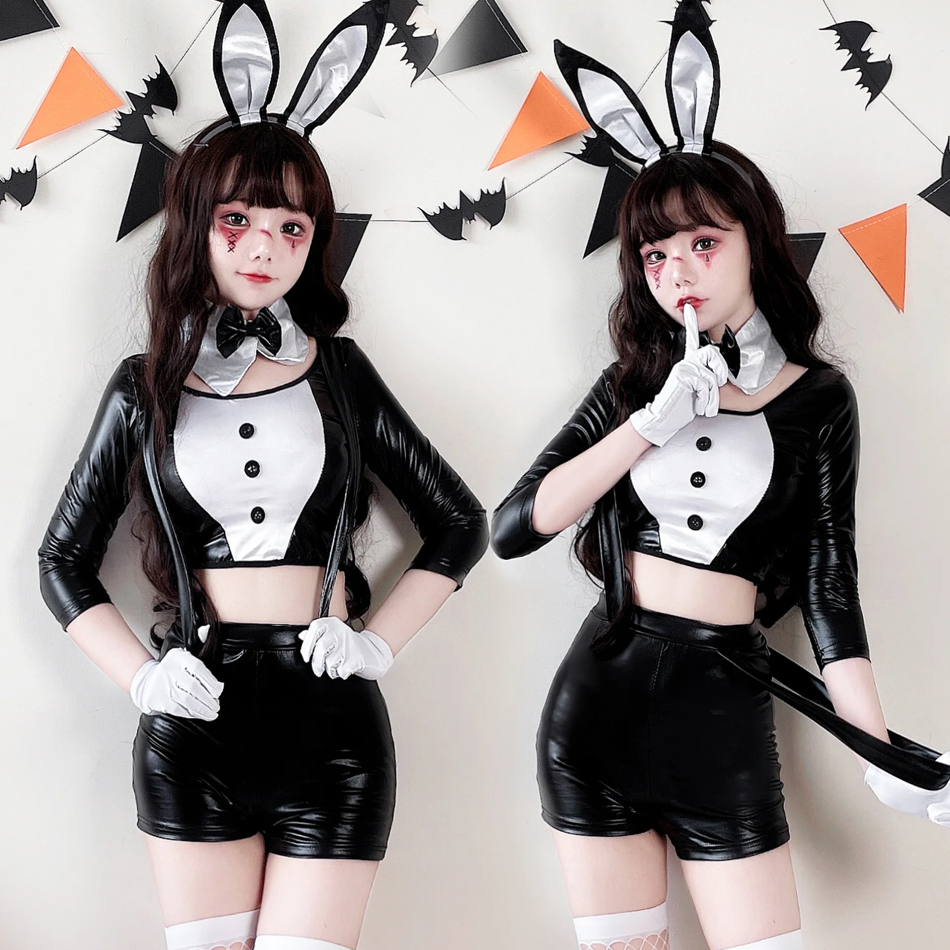 Sexy Rabbit Girl DJ Dance Costume Stage Gogo Leading Dance Outfit loween Bar DS Costume Chinese Production Women's Faion
